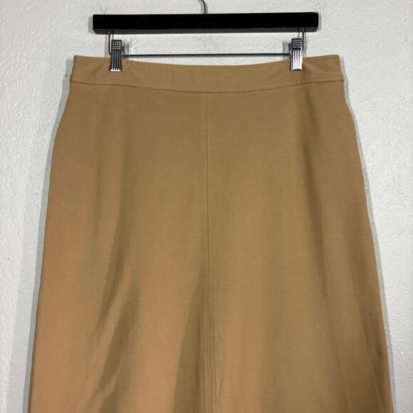 J Jill Knit A Line Midi Skirt Career Casual Tan Heavy Knit - 14 - Picture 2 of 5